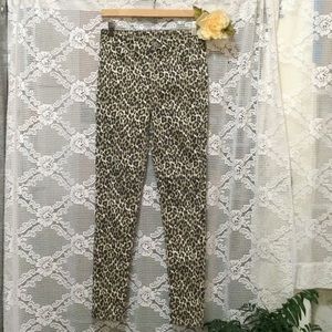 American Eagle Womens Hi Rise Jegging Leopard Print Stretch Jeans Size 4